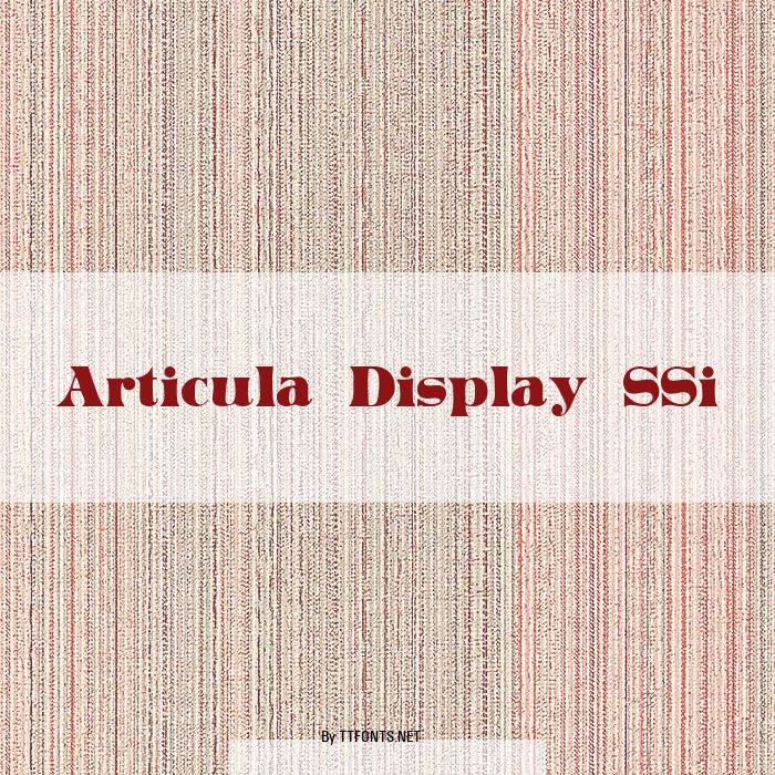 Articula Display SSi example